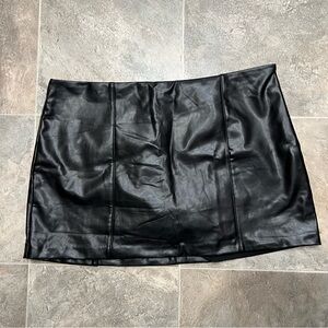 Abercrombie vegan leather mini skirt
